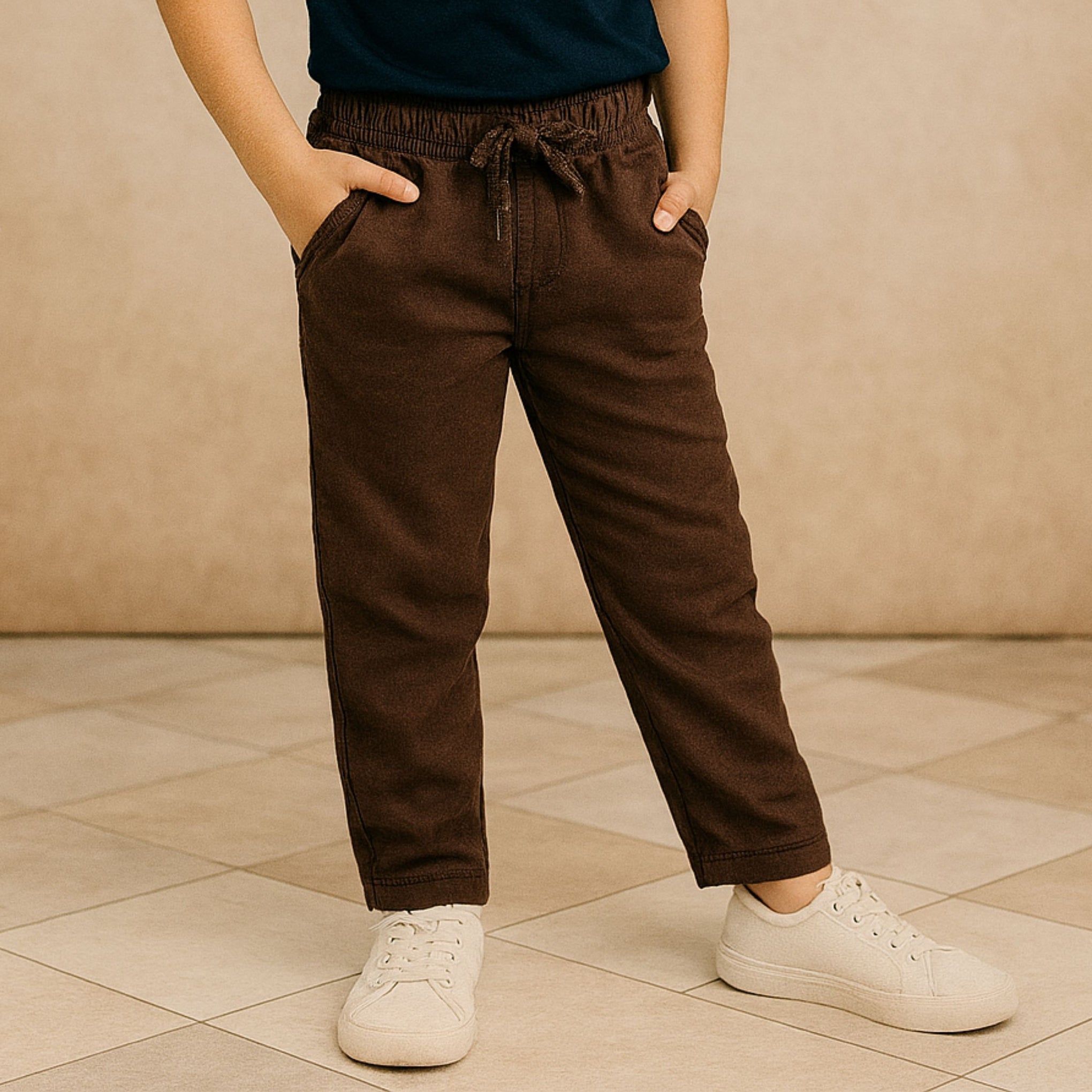 "BLAZO Boys’ Stylish Cadbury Cotton Pants – Soft Fabric, Elastic Waist & Pockets | Trendy Bottomwear for Kids (Age 12 Months –12 Years)"