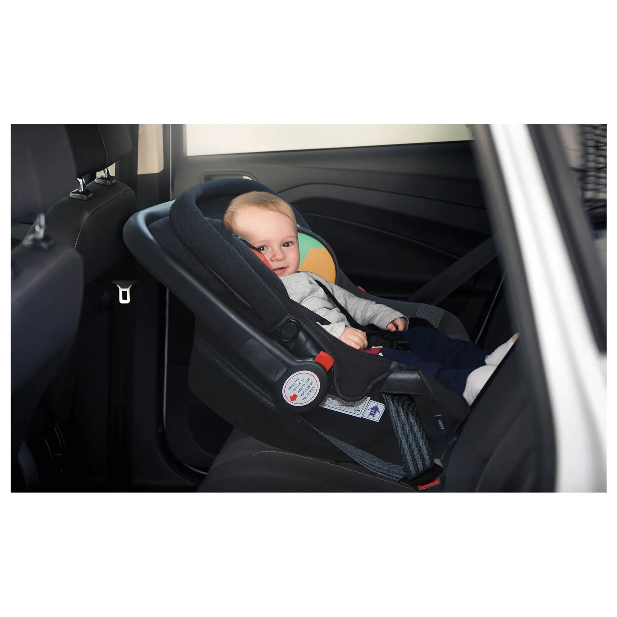 R for Rabbit Picaboo Baby Carry Cot, 4 in 1 Multi Purpose Kids Carry Cot, Infant Car Seat, Rocker for Infant Babies of 0 to 15 Months & Weight Capacity Upto 13 Kgs (Grey Black)