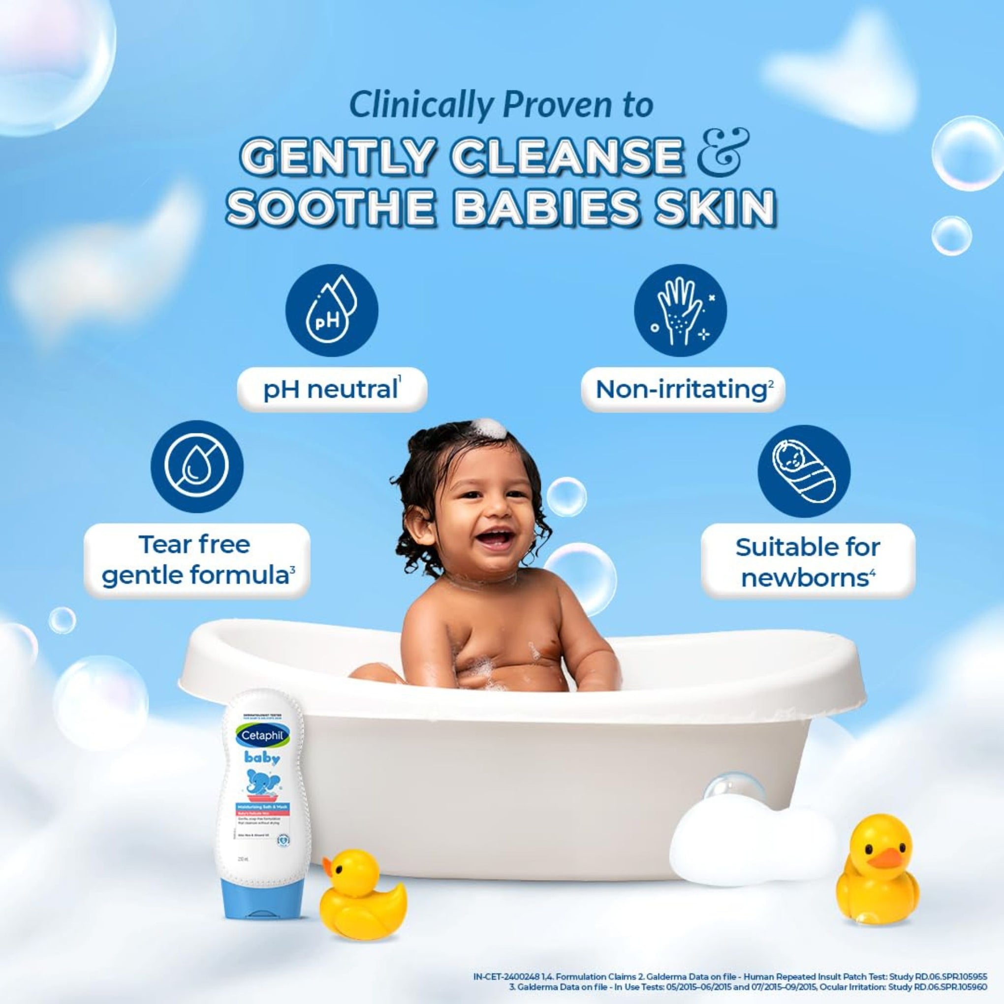 Cetaphil Baby Moisturising Bath & Wash | Gentle, soap-free formulation that cleanses without drying  230 ml