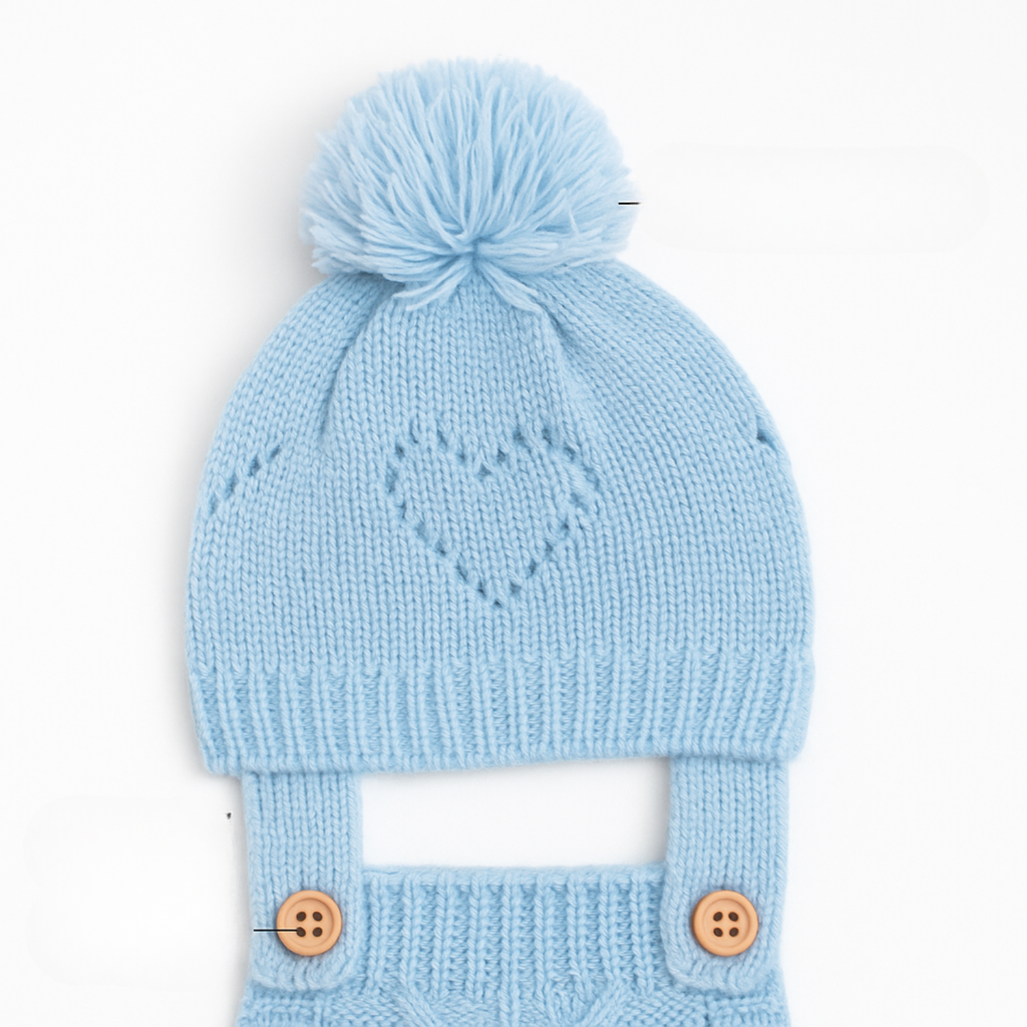 Smile Baby Soft Woollen Romper with Cap – Hand-Knitted Winterwear | 0–6 Months | 4 Colors