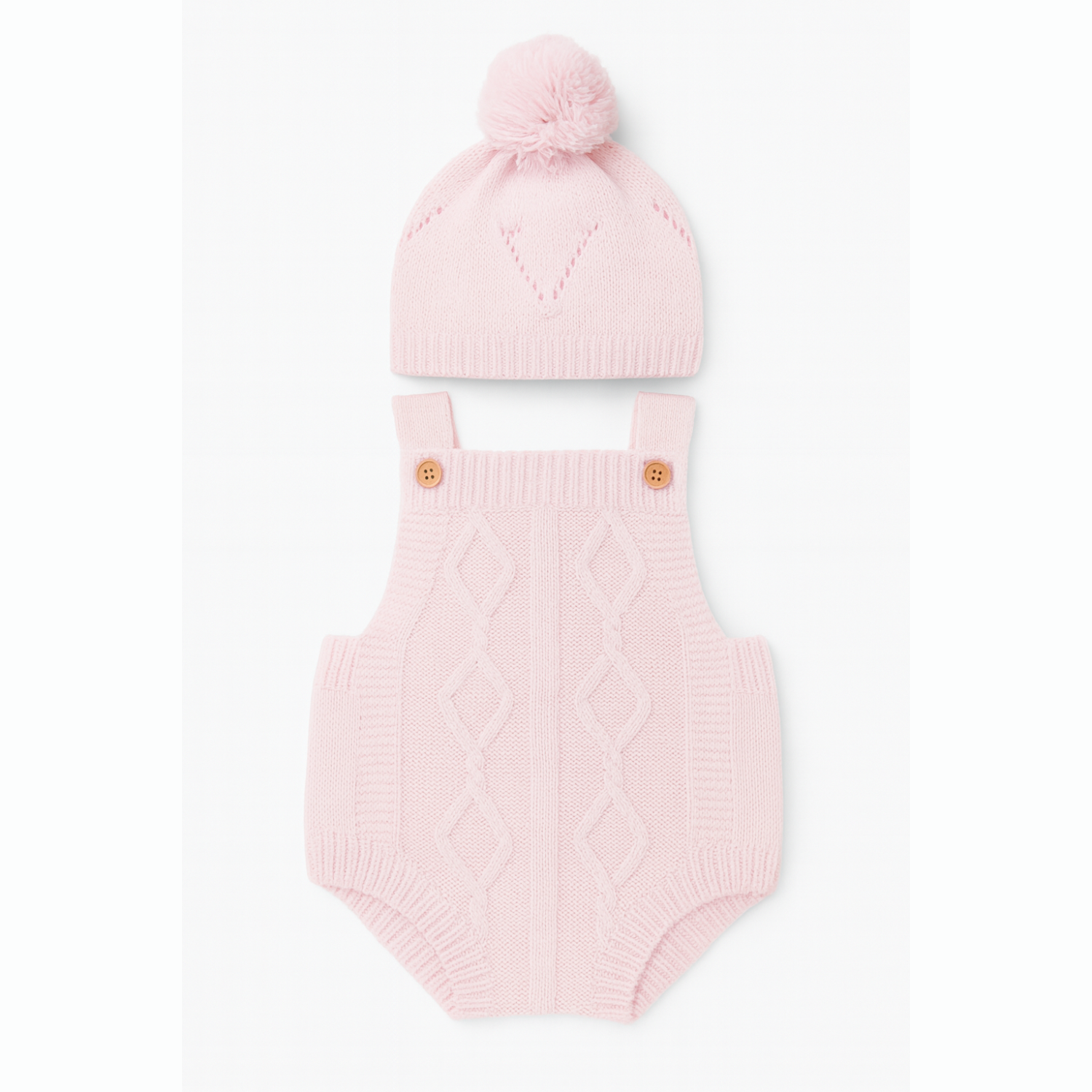 Smile Baby Soft Woollen Romper with Cap – Hand-Knitted Winterwear | 0–6 Months | 4 Colors