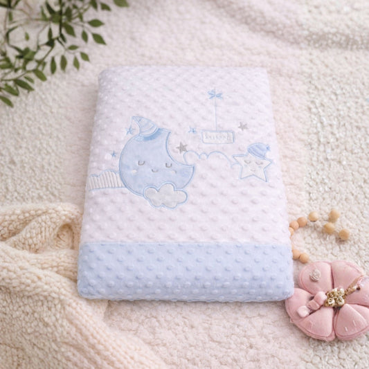 Smile Baby Newborn Soft Minky Blanket – Ultra-Soft Baby Blanket for Newborns (Pink & Blue)