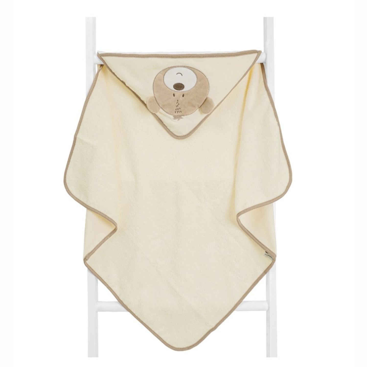 Sunnozy Ultra Soft Baby Hooded Bath Towel (76 × 76 cm) – Highly Absorbent, Gentle on Baby Skin, Cute Bear Hood Design