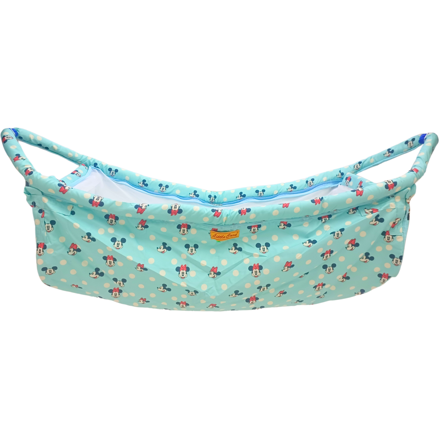 Smile Baby Traveling Khoya Cradle – Portable Baby Hammock for Home, Car & Travel (Cute Cartoon Mouse Print – Aqua Blue)