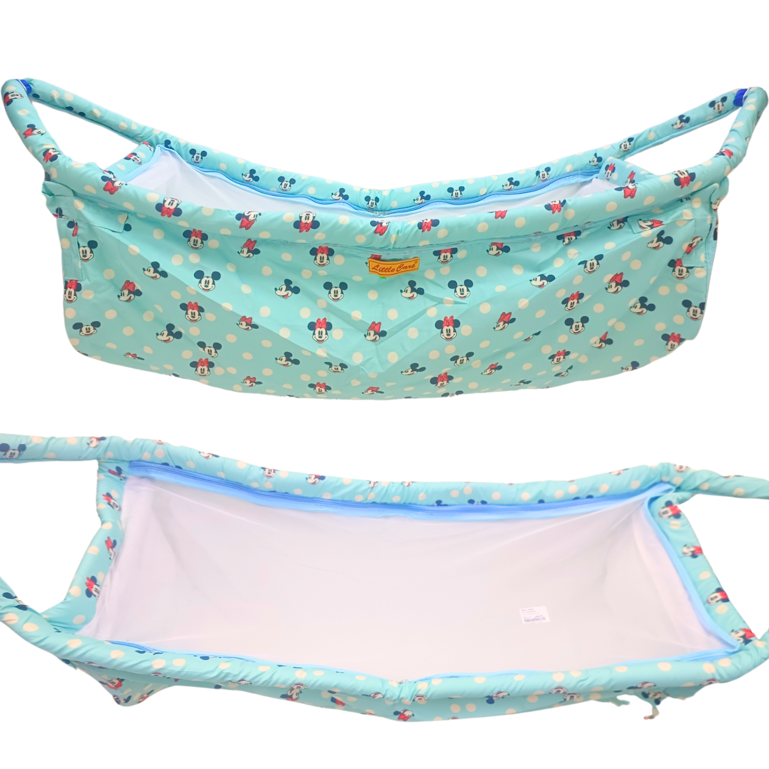 Smile Baby Traveling Khoya Cradle – Portable Baby Hammock for Home, Car & Travel (Cute Cartoon Mouse Print – Aqua Blue)