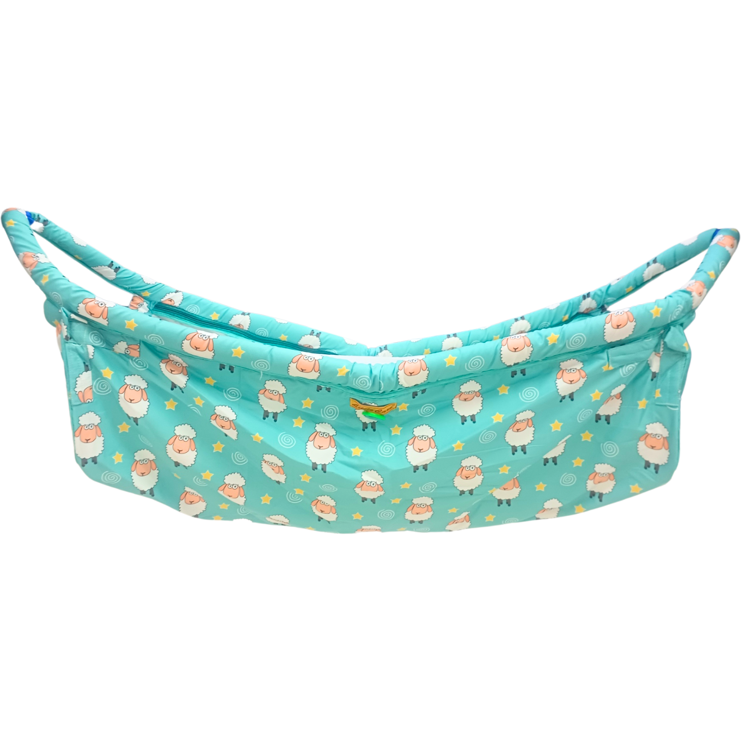 Smile Baby Traveling Khoya Cradle – Portable Baby Hammock for Home, Car & Travel (Cotton Sheep Print – Aqua Green)