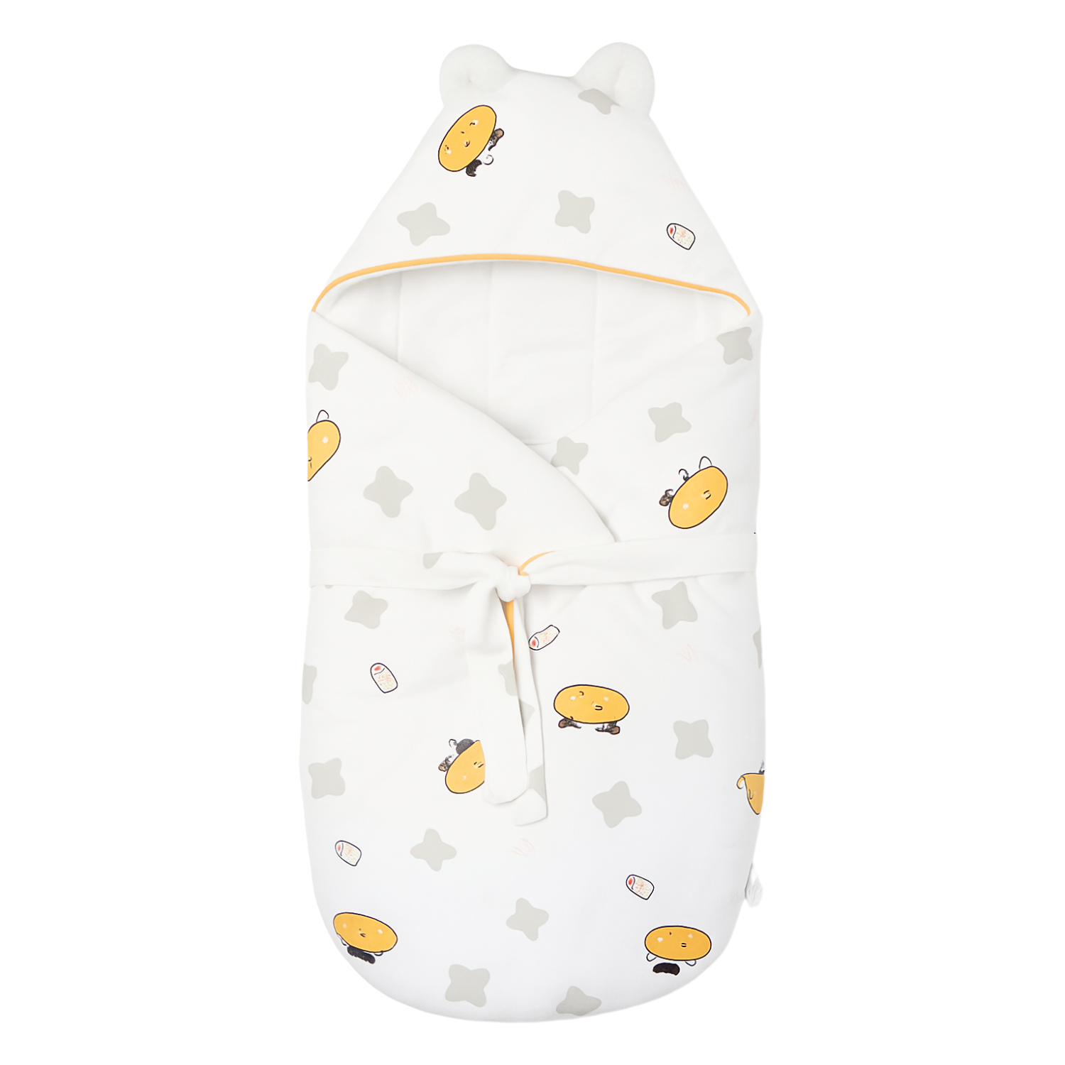Smile Baby “Cow Milk” Baby Swaddle Wrap with Hood – 0-6 Months