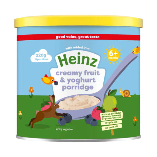 Heinz Creamy Fruit & Yoghurt Porridge – 220g (6+ Months Baby Cereal)