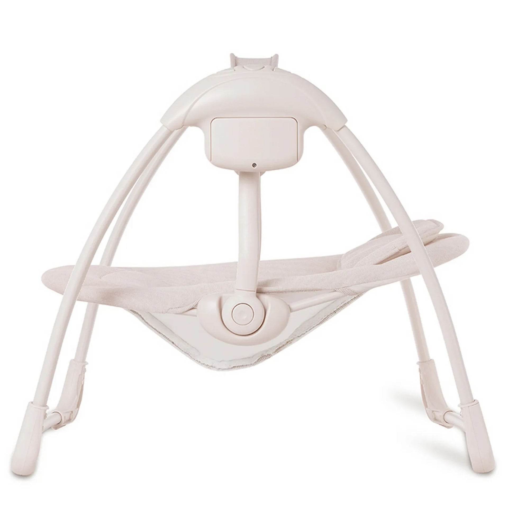 Mastela Deluxe Portable Baby Swing | Birth+ to 6 Months | Compact Foldable Infant Swing with Reclining Seat, Toy Bar, Safety Harness & Soft Cushion | Available in Grey & Cream
