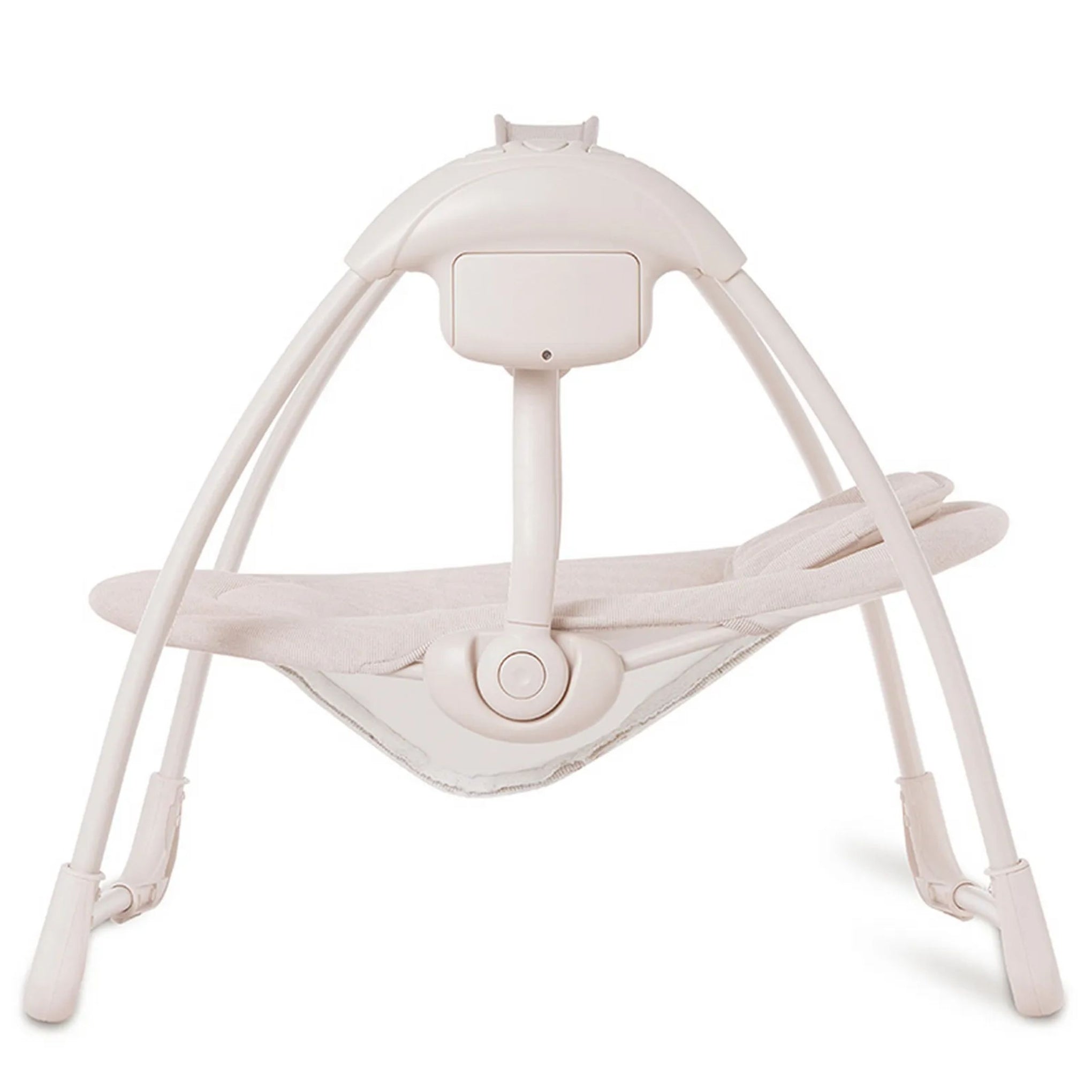 Mastela Deluxe Portable Baby Swing | Birth+ to 6 Months | Compact Foldable Infant Swing with Reclining Seat, Toy Bar, Safety Harness & Soft Cushion | Available in Grey & Cream