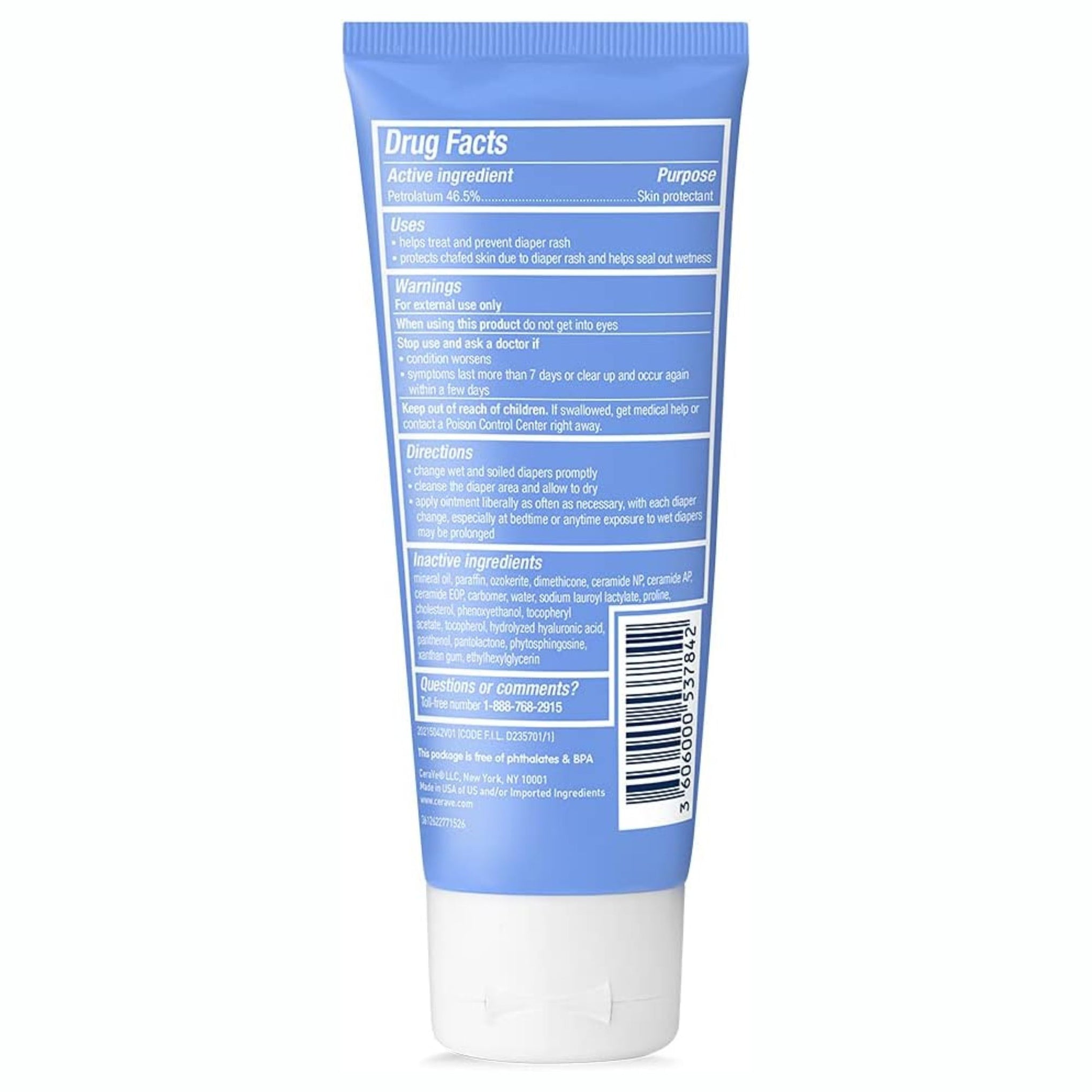 CeraVe Baby Healing Ointment, CeraVe Diaper Rash Cream, Baby Healing Ointment for Extra Dry, Cracked Skin, Diaper Cream with Ceramides & Vitamin E, Lanolin, Fragrance, Paraben, Dye, Phthalates & Sulfate Free