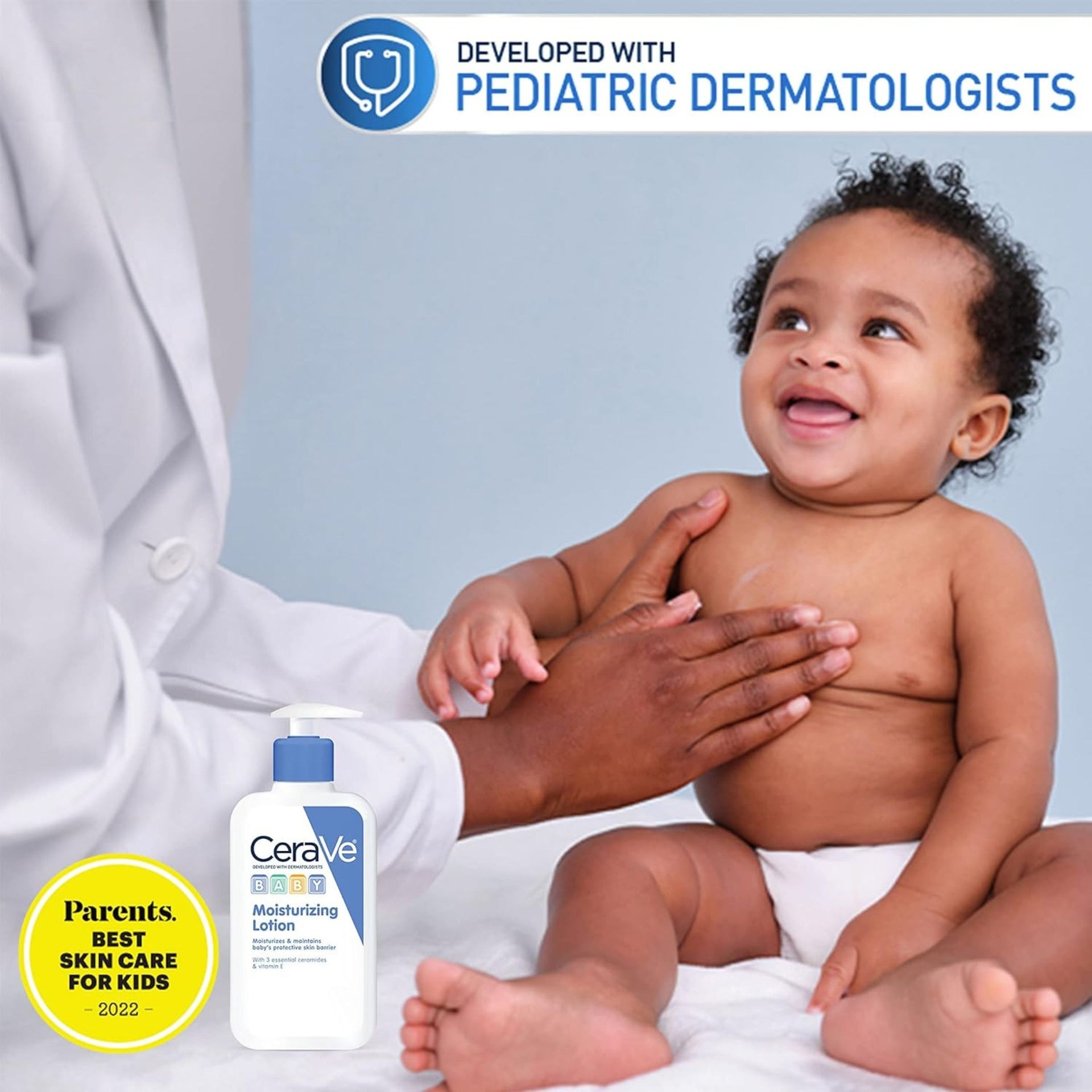 CeraVe Baby Lotion 8 Ounce Gentle Baby Skin Care with Hyaluronic Acid Paraben & Fragrance Free