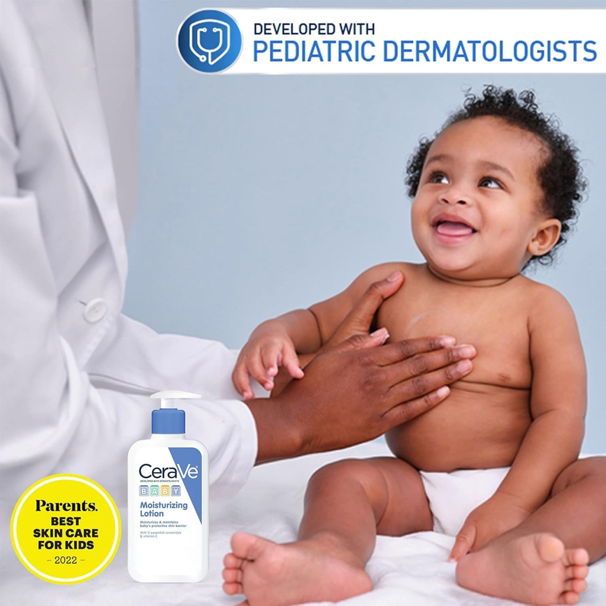 CeraVe Baby Lotion 8 Ounce Gentle Baby Skin Care with Hyaluronic Acid Paraben & Fragrance Free