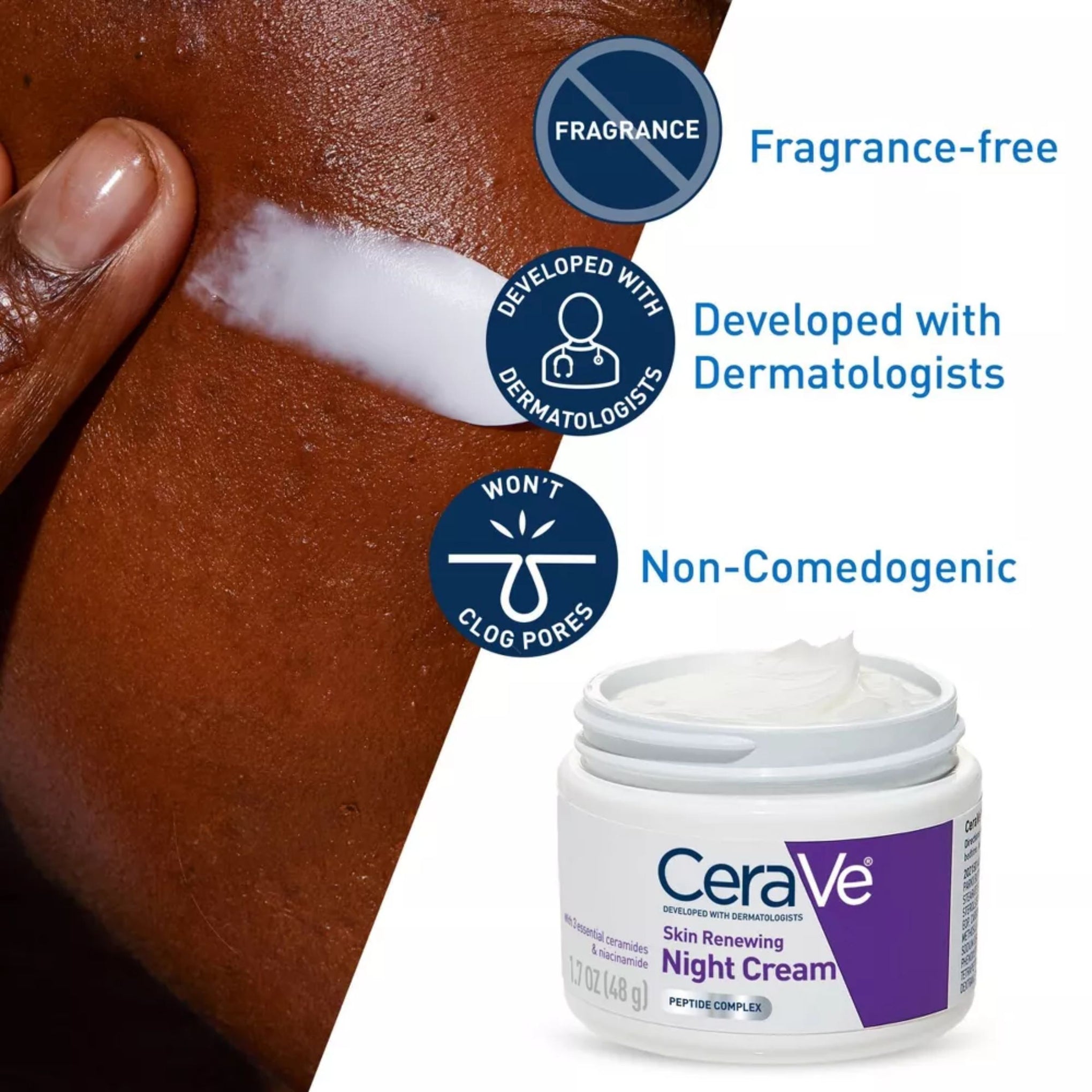 CeraVe Skin Renewing Night Cream Face Moisturizer - 1.7 fl oz