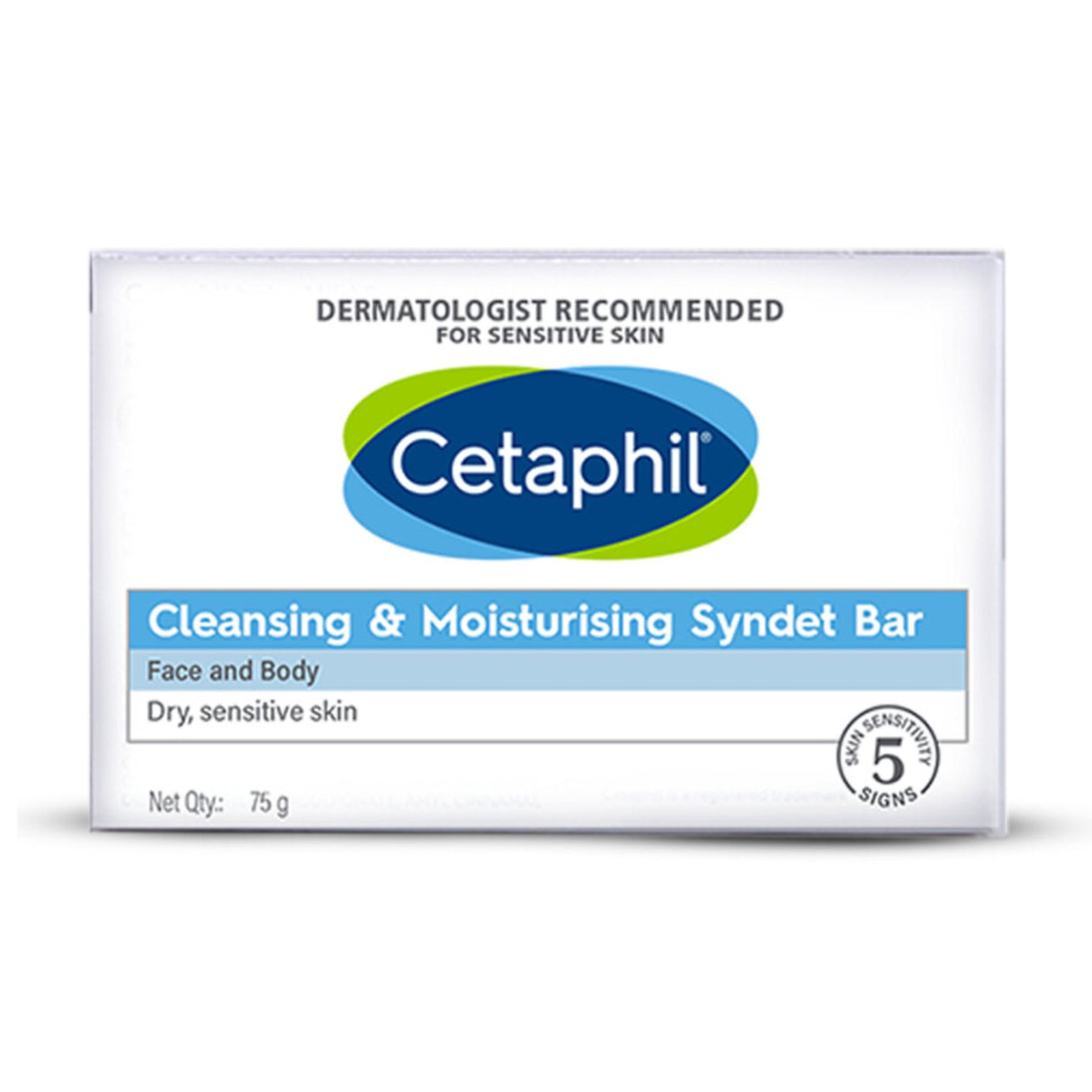 Cetaphil Cleansing & Moisturising Syndet Bar | CETAPHIL ADLT SOAP | 100GM & 75gm
