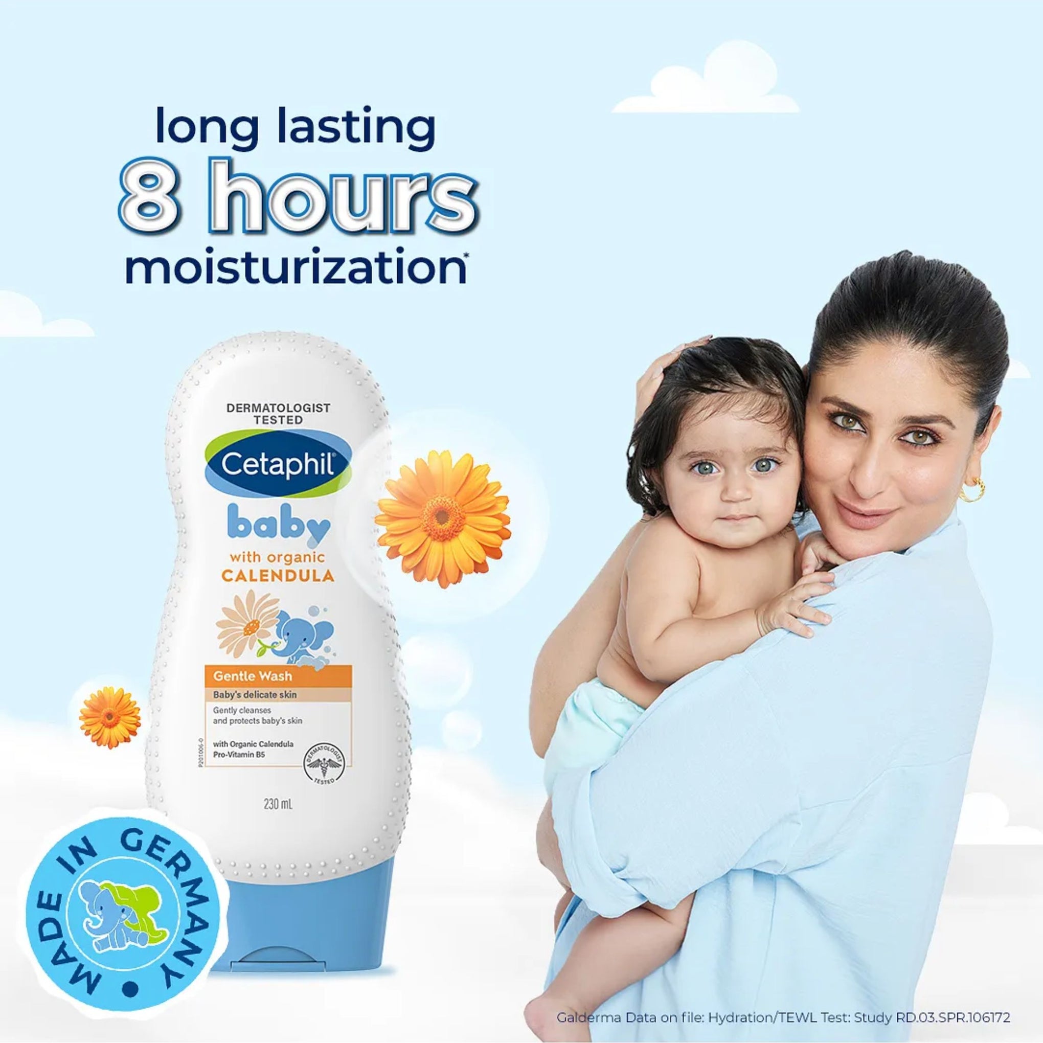 Cetaphil Baby Gentle Wash with organic calendula 230ml | baby body wash | gentle wash