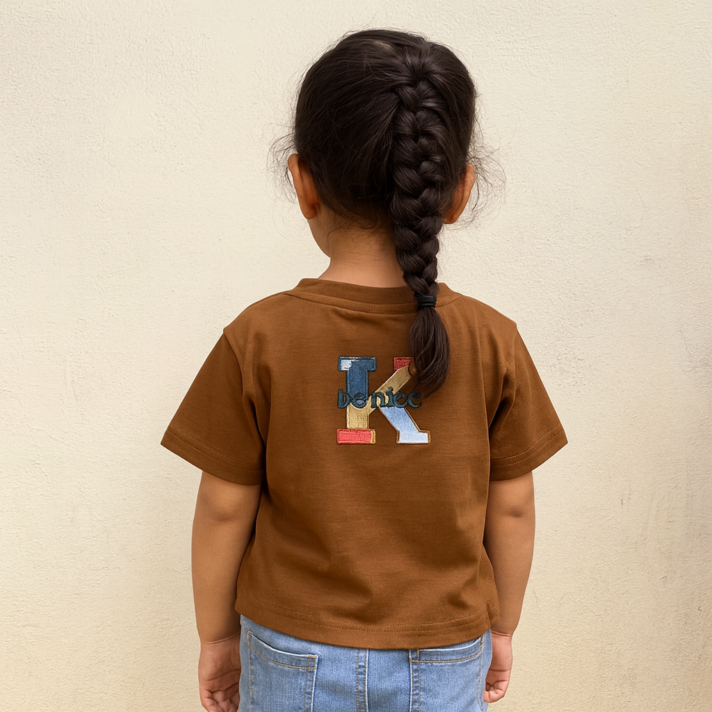 Smile Baby Brown “Be Nice” Graphic T-Shirt for Boys & Girls | Age 4–14Years