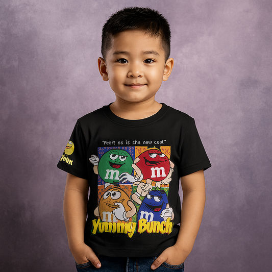Smile Baby Boys & Girls Cartoon Print T-Shirt – Neon Green & Black | Age 12 Months to 4 Years