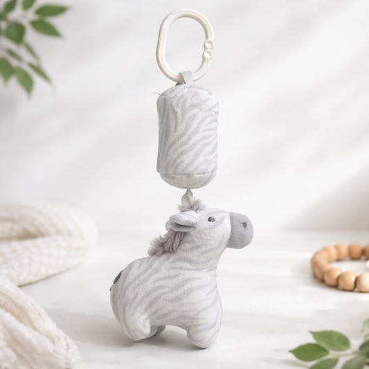 Zebra Musical Hanging Toy for Babies | Soft Plush Crib & Stroller Toy | Newborn & Infant (0–12 Months)
