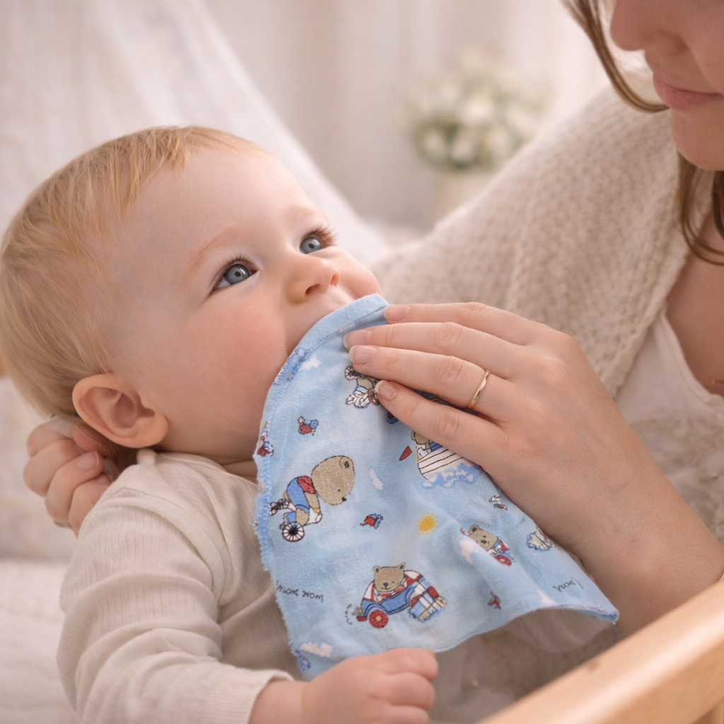 BABIANO Baby Cotton Napkins / Hankies (Pack of 10) – Soft, Absorbent & Skin-Friendly for Newborns and Babies