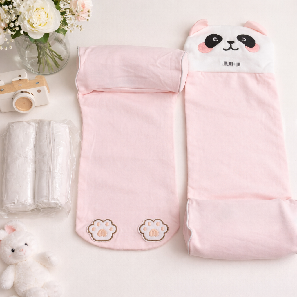 Smile Baby Adjustable Baby Head Shaping Pillow with Breathable Fabric & Millet Filling – Soft, Washable Newborn Support Pillow