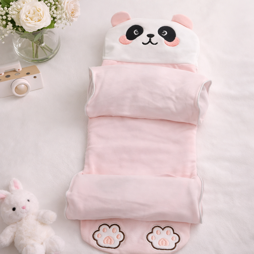 Smile Baby Adjustable Baby Head Shaping Pillow with Breathable Fabric & Millet Filling – Soft, Washable Newborn Support Pillow