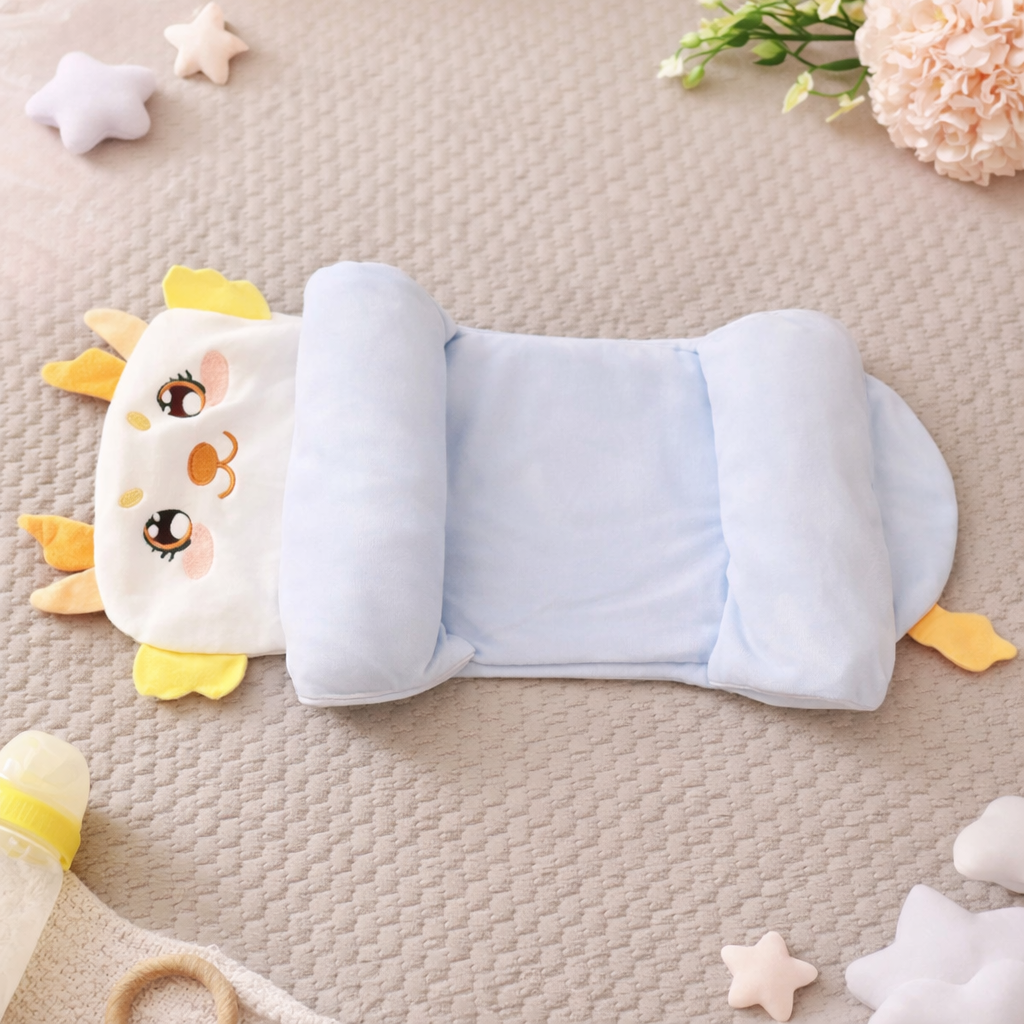Smile Baby New Born Head Guard Pillow | Adjustable Baby Support Pillow with Millet Filling & Breathable Mesh (0–1 Year)