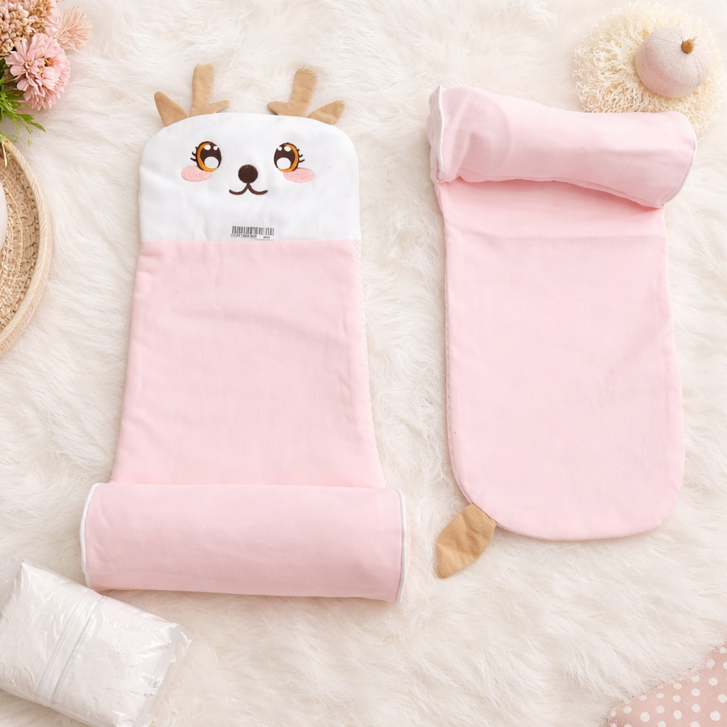 Adjustable Baby Head Shaping Pillow with Natural Millet Filling | Breathable Cotton Infant Support Pillow for Newborns | Soft, Washable & Comfortable