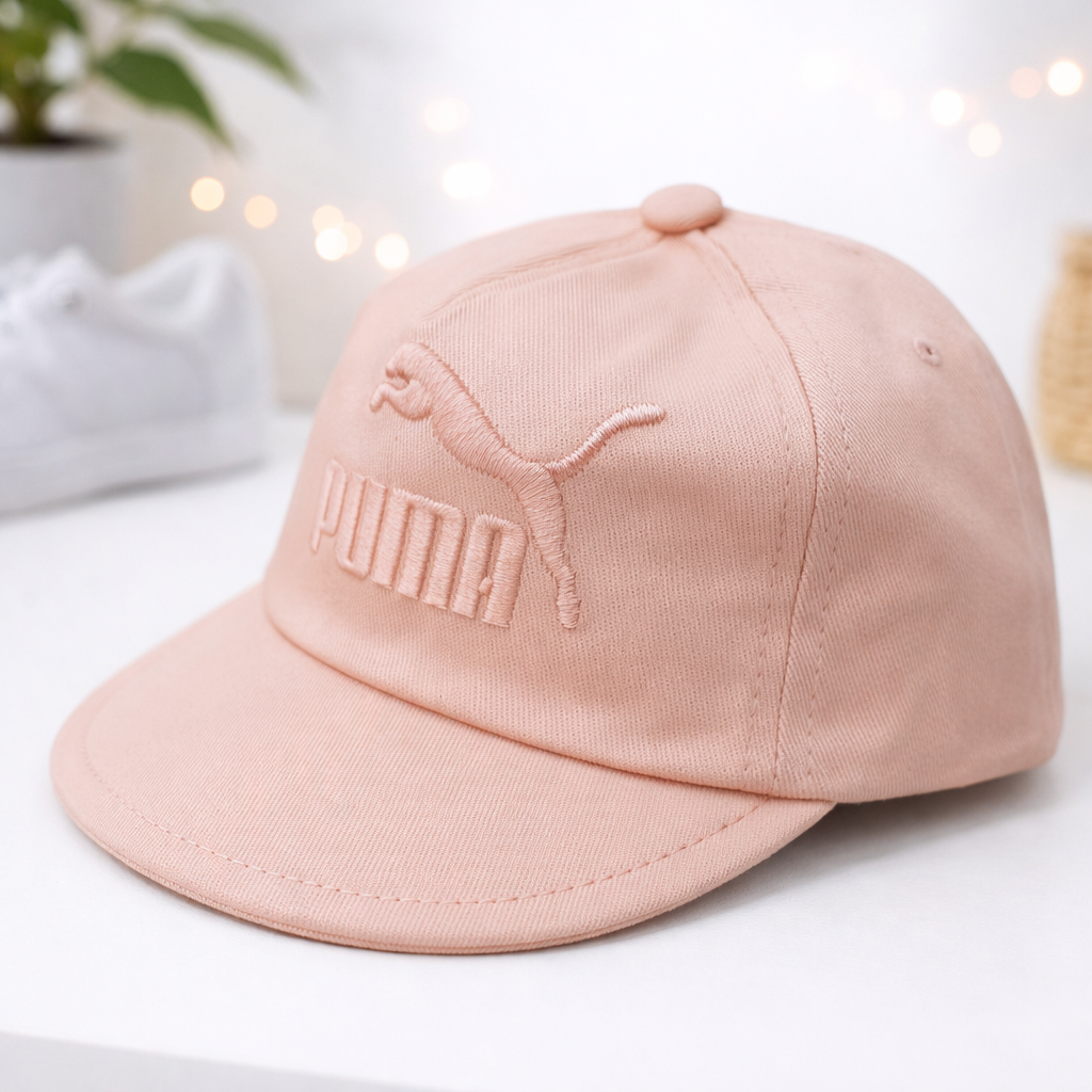 Smile Baby CAP (SMALL SIZE) – Kids Adjustable Cotton Baseball Cap | Pink, Red & White