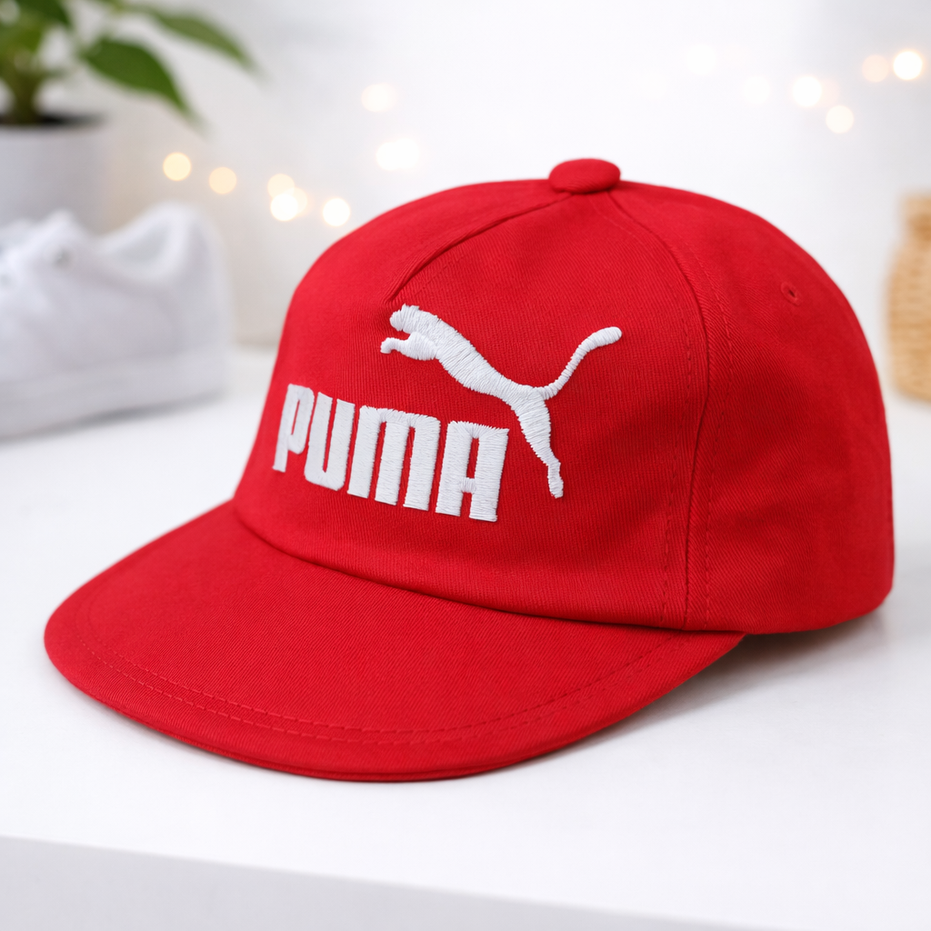 Smile Baby CAP (SMALL SIZE) – Kids Adjustable Cotton Baseball Cap | Pink, Red & White