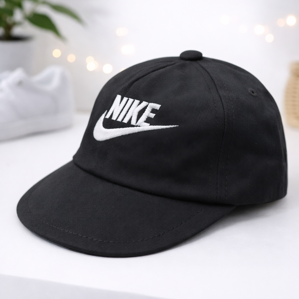 Smile Baby Kids Cap – Small Size Adjustable Cotton Cap for Boys & Girls (Pink / Black / Fawn)