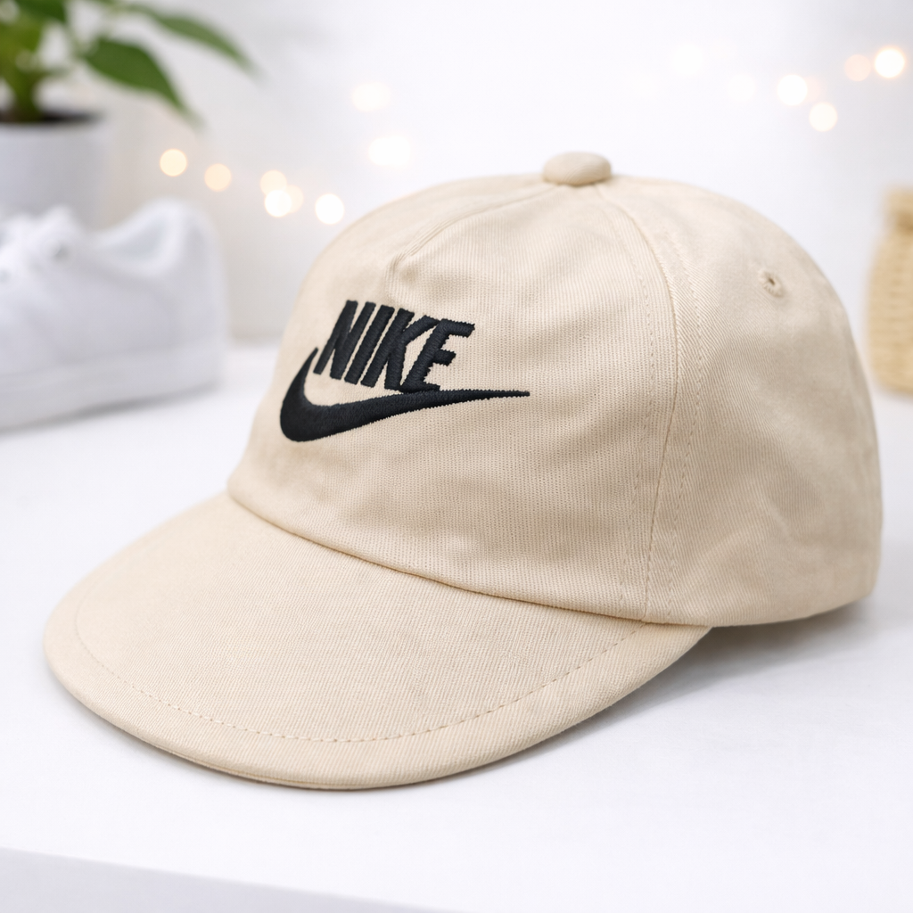 Smile Baby Kids Cap – Small Size Adjustable Cotton Cap for Boys & Girls (Pink / Black / Fawn)