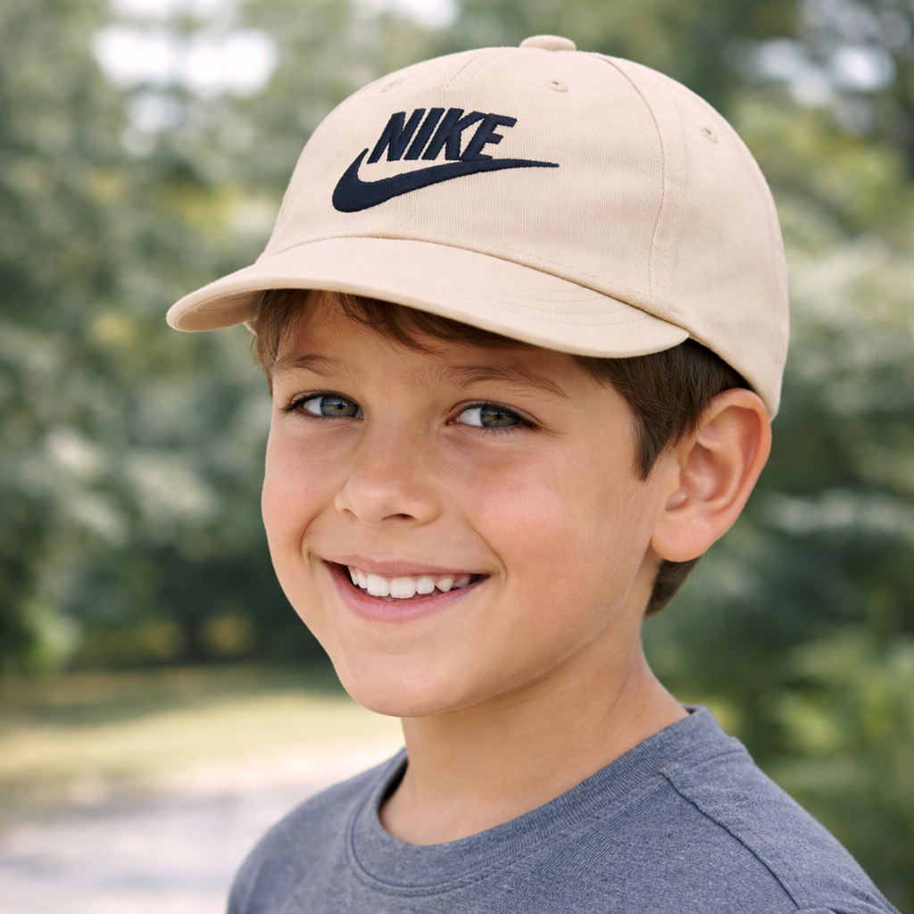 Smile Baby Kids Cap – Small Size Adjustable Cotton Cap for Boys & Girls (Pink / Black / Fawn)