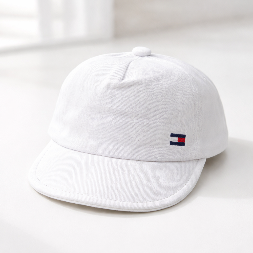 Smile Baby Small Size Cotton Cap – Soft Comfortable Kids Cap (Red / Black / White)