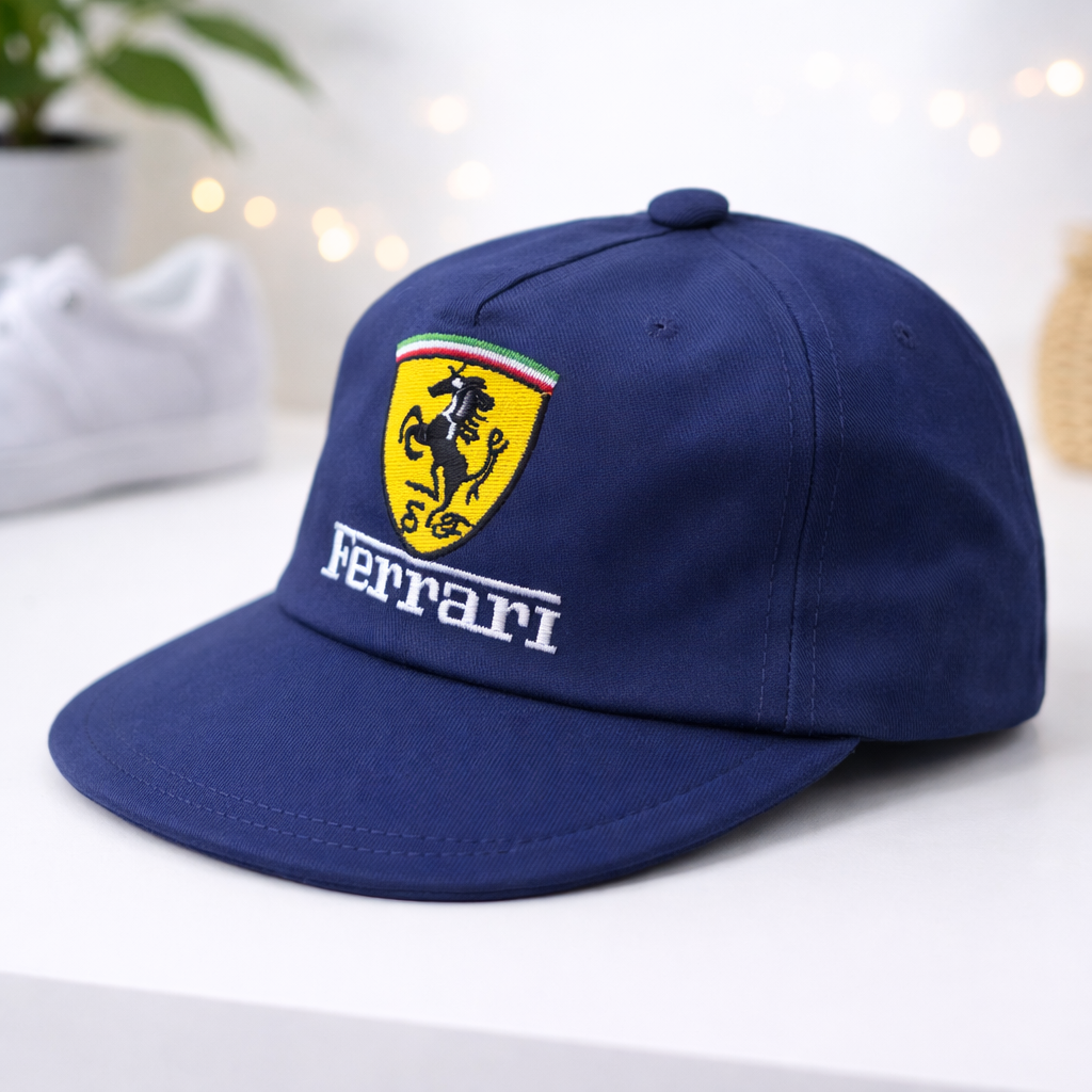 Smile Baby CAP (SMALL SIZE) – Kids Adjustable Cotton Baseball Cap | Navy & Red