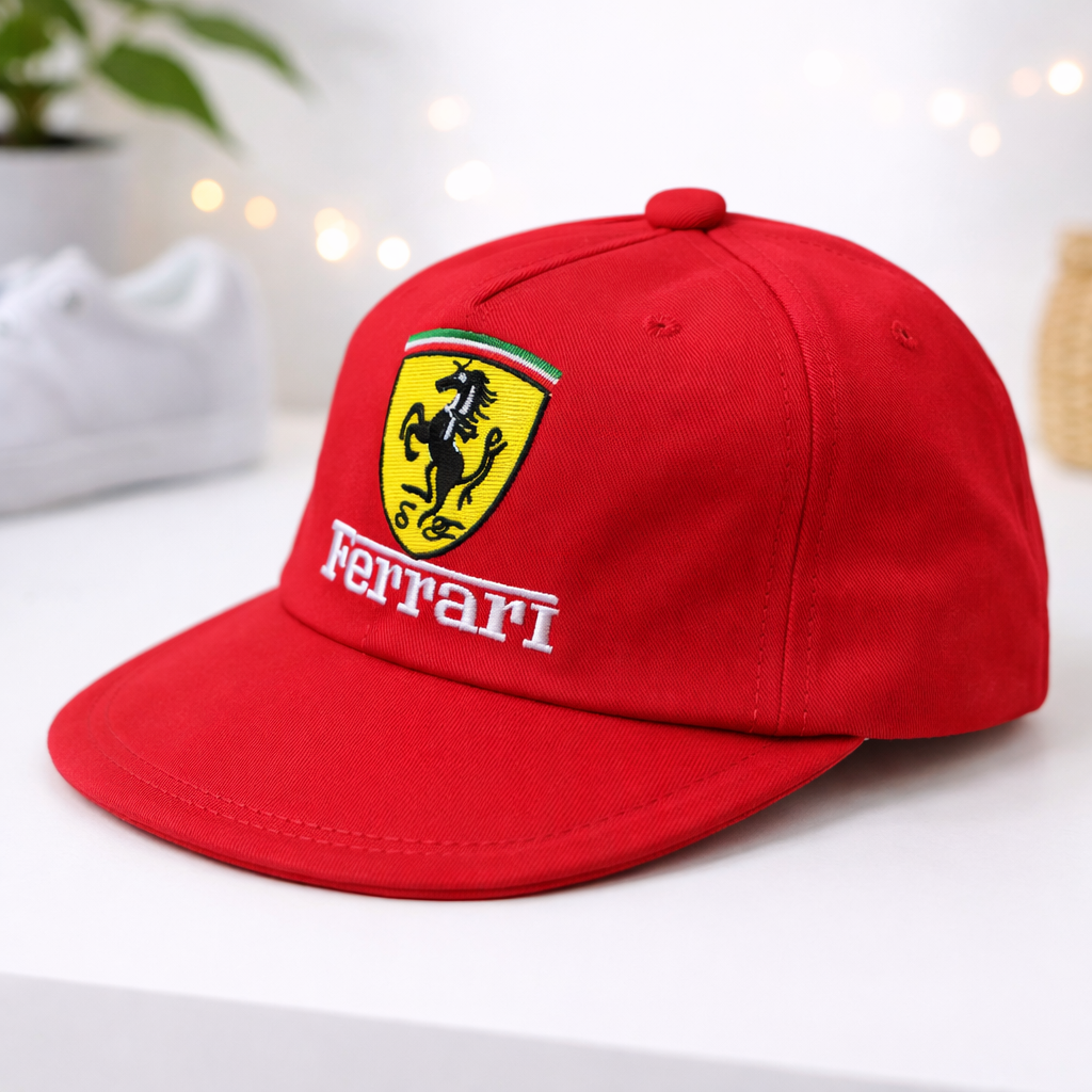 Smile Baby CAP (SMALL SIZE) – Kids Adjustable Cotton Baseball Cap | Navy & Red