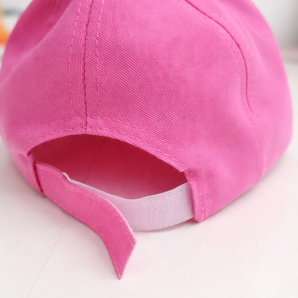 SIMLE Baby Cap (Big Size) – Pink Colour | Cute Cartoon Print Adjustable Kids Cap