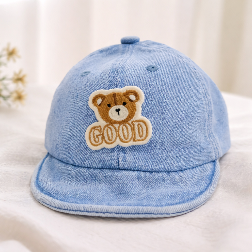 Smile Baby Large Size Cap – Soft Denim Kids Cap (L. Denim / Denim)