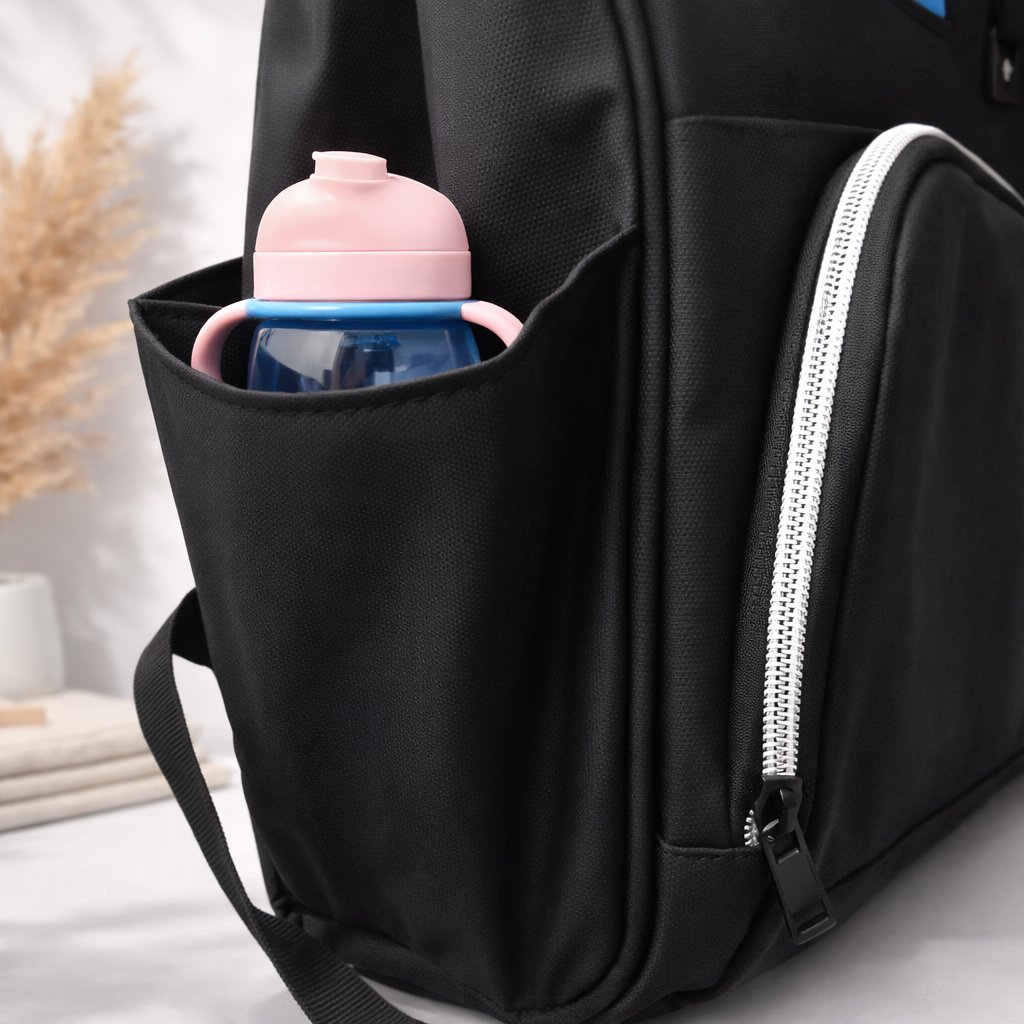 MEE MEE Mother Diaper Bag Backpack – Multi-Functional Baby Care Maternity Bag with Large Storage Compartments | Waterproof Travel Mommy Bag (BLK, D.GREY, L.GREY)