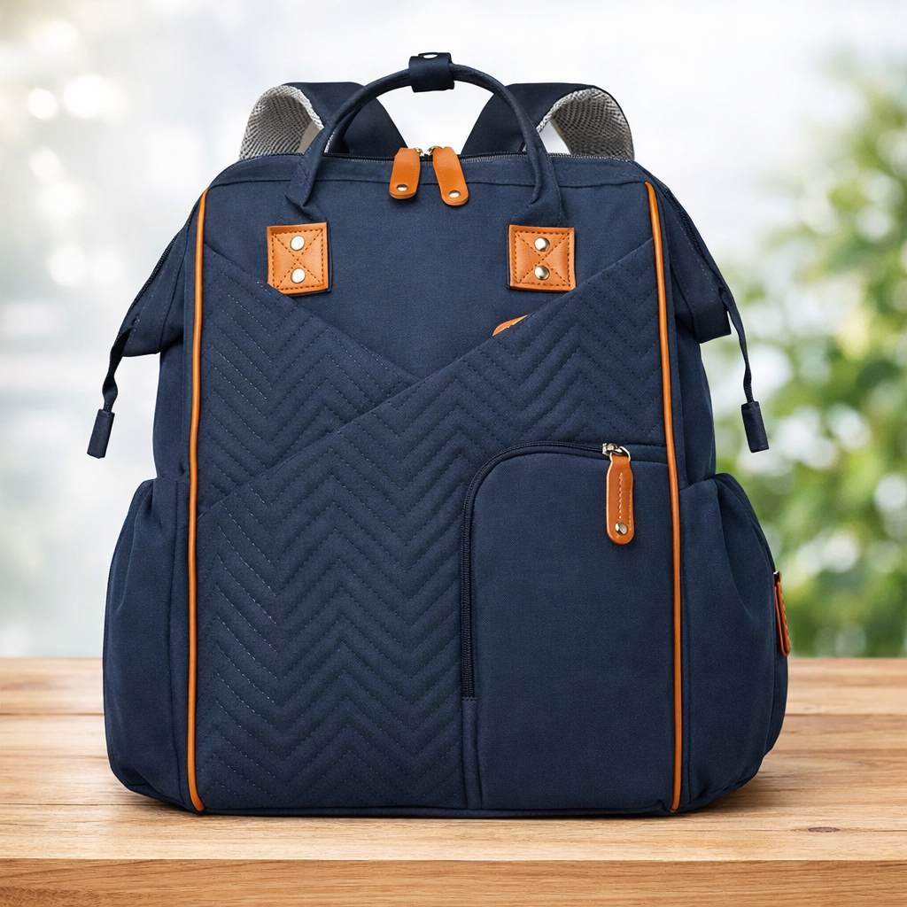 MEE MEE Multi-Function Diaper Backpack | Large Capacity Baby Bag with Insulated Bottle Pockets | L.GREY, NAVY, BLK, PINK
