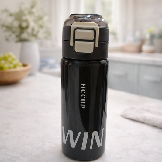 SMILE BABY Leak-Proof Stainless Steel Kids Water Bottle with Straw Lid – 500ml | BPA-Free, Insulated, Flip-Lock Cap