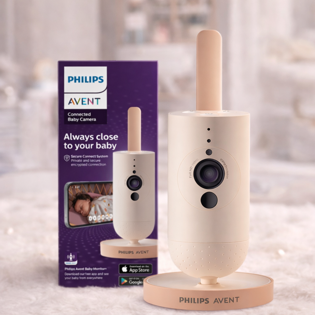 Philips Avent Connected Baby Camera – Full HD Smart Baby Monitor with Night Vision, Motion & Sound Detection, Two-Way Talk, Lullabies & App Connectivity