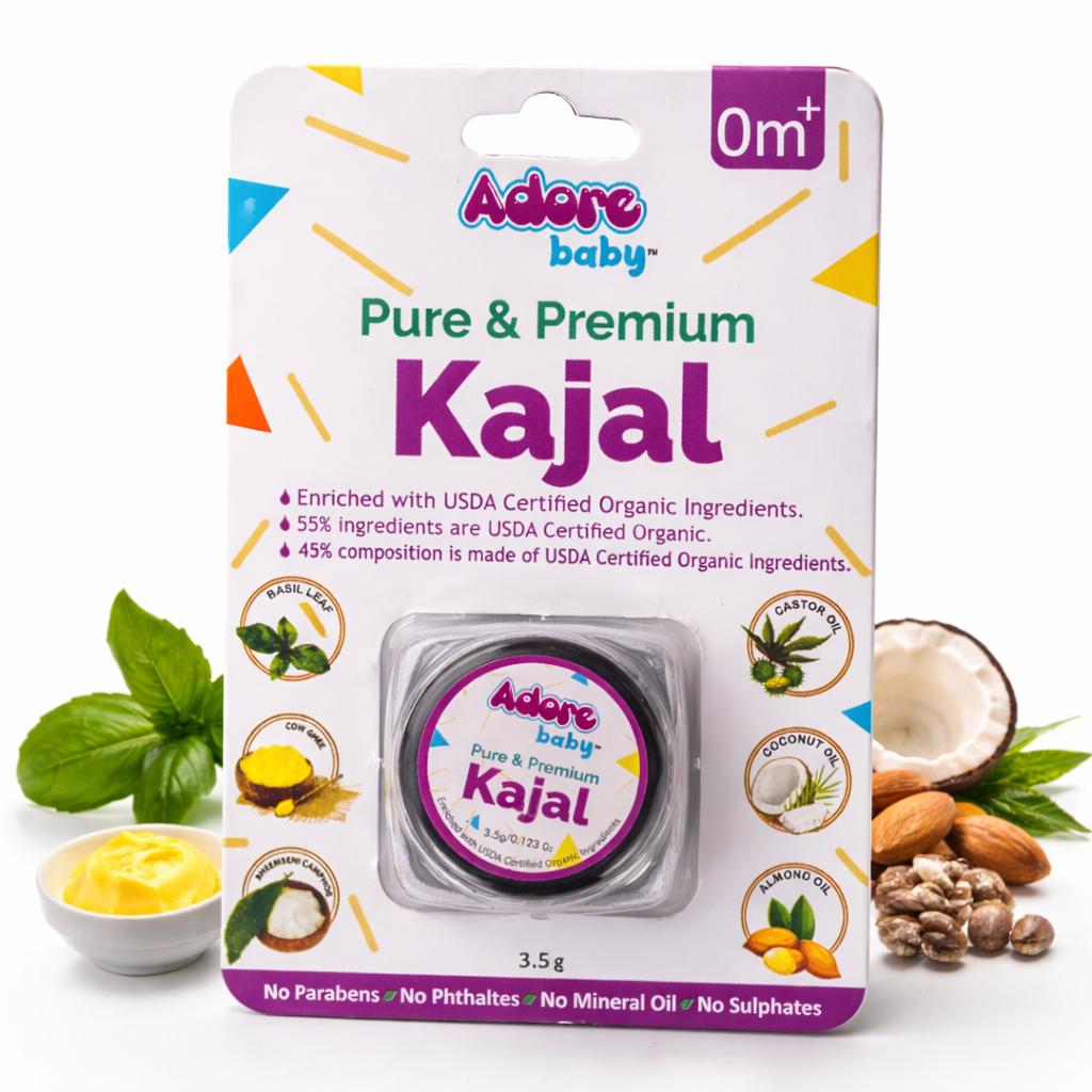 Adore Baby Pure & Premium Kajal – Organic, Safe & Gentle Eye Kajal for Babies (3.5 g)