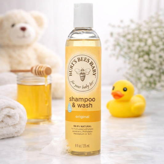 Burt’s Bees Baby Shampoo & Wash – Original | Tear-Free, 98.9% Natural, Gentle Cleanser for Baby Hair & Skin