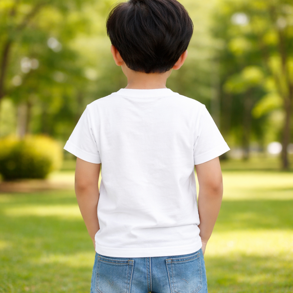 TRIKI Boys Republic Day Special T-Shirt – Soldier Silhouette Tricolor Flag Print, White | 12 Months–9 Years