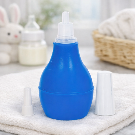 Mee Mee Baby Nasal Aspirator (Blue) – Soft Silicone Nozzle, BPA Free, Easy Squeeze Nose Cleaner for Newborns & Toddlers