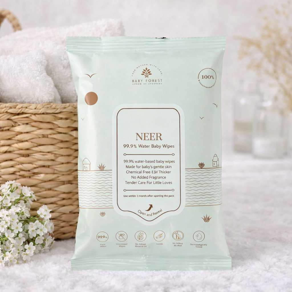 BABY FOREST Neer 99.9% Water Baby Wipes - 72 Wipes & 10Wipes