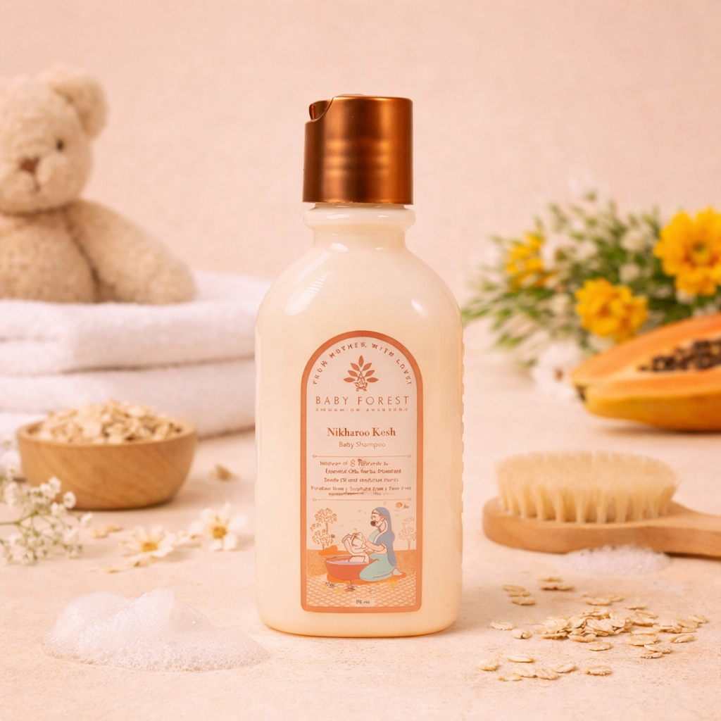 BABY FOREST Maasoom Pitari™ Baby Bath Ritual Gifting Hamper | Natural Ayurvedic Baby Care Gift Box