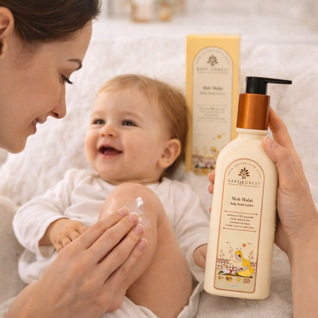 Moh Malai Baby Body Lotion by Baby Forest | Ayurvedic Moisturizing Lotion for Babies (0–8 Years)