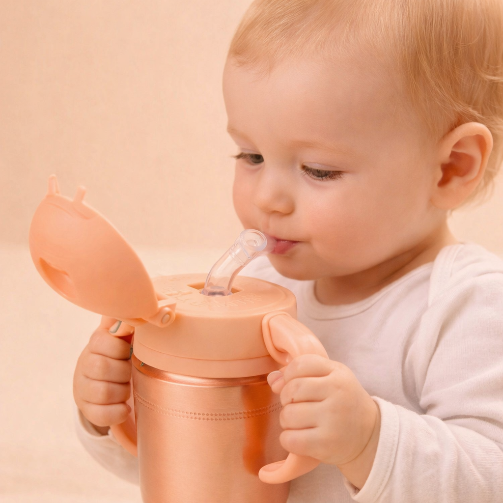BABY FOREST Tiny Tamba™ Pure Copper Sipper for Kids | Ayurvedic, Spill-Proof & BPA-Free